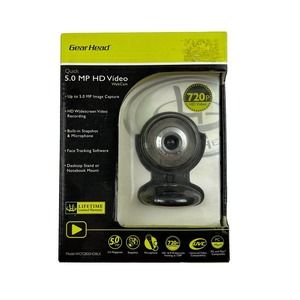 Gear Head Quick 5.0 MP HD Video WebCam (Black) WCF2800HDBLK 720P